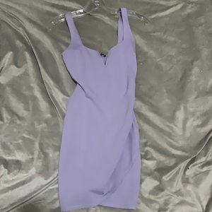 Fashion Nova // Purple deep cut bodycon dress // S